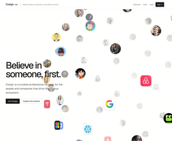 A16Z 想重做 LinkedIn了？｜新产品 Cosign